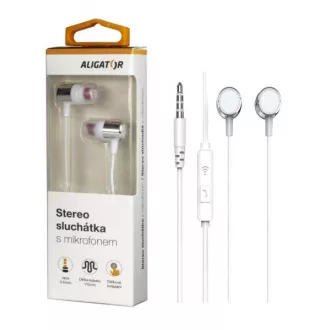 Slušalice ALIGATOR AE005, Strong Bass, srebrne