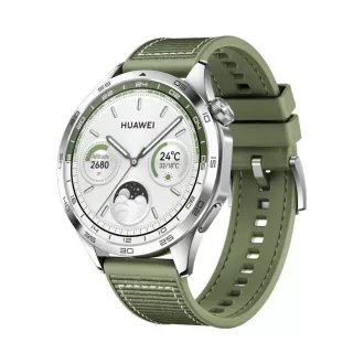 Huawei Watch GT 4/46 mm/srebrni/elegantan remen/zeleni