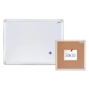 AVELI magnetska ploča 60x45 cm, aluminijski okvir + ploča od pluta 30x30 cm