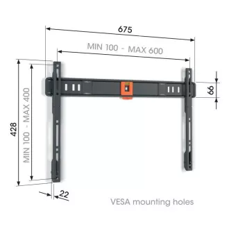 Vogel's TVM 1603, fiksni TV nosač za ekrane 40-100", 75 kg