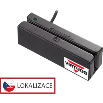 Čitač magnetskih kartica s tri staze MSR-100A, USB-COM, crni Čitač magnetskih kartica s tri staze MSR-100A, USB-COM, crni