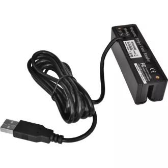 Čitač magnetskih kartica s tri staze MSR-100A, USB-COM, crni Čitač magnetskih kartica s tri staze MSR-100A, USB-COM, crni