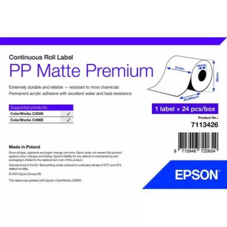 PP mat naljepnica Premium, nast. Rola, 51 mm x 29 mm
