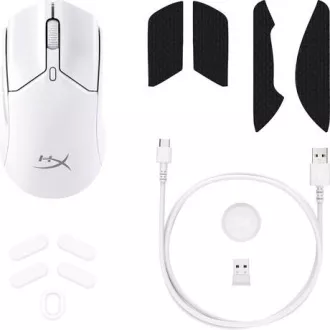 HP HyperX Pulsefire Haste 2 Mini/Gaming/Optički/Dešnjak/26.000 DPI/Žičano+Bežično/Bijelo