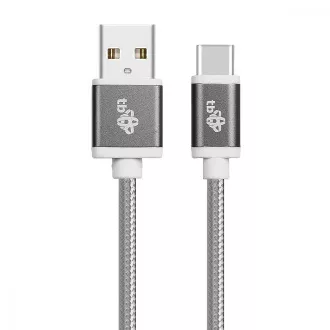 TB kabel USB - USB C 1,5 m siva traka