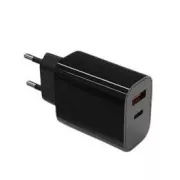 TB Touch USB-C + USB-A crni punjač