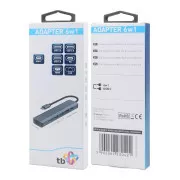 TB Touch USB C 6u1 - HDMI, USBx3, PD, RJ-45