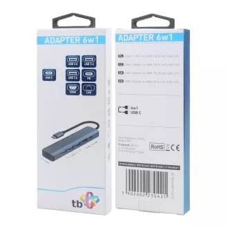 TB Touch USB C 6u1 - HDMI, USBx3, PD, RJ-45