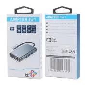 TB Touch USB C 8 u 1 - HDMI 2x, USB, VGA, RJ45, PD