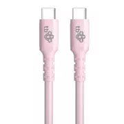 TB USB C - USB C 60W žele kabel 1m ružičasti