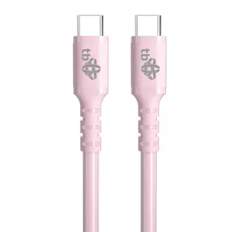 TB USB C - USB C 60W žele kabel 1m ružičasti
