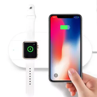 2u1 bežični punjač, za telefon i Apple Watch, bijeli, 5V, 10W, Qi 2u1 bežični punjač, za telefon i Apple Watch, bijeli, 5V, 10W, Qi