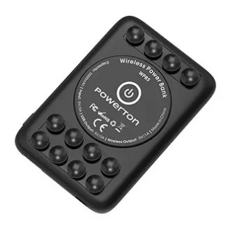 Powerton, power bank s bežičnim punjenjem, Li-Pol, 5V, punjenje telefona/tableta, WBP5, 5000mAh, vakuumske čašice za pričvršćivanje kt Powerton, power bank s bežičnim punjenjem, Li-Pol, 5V, punjenje telefona/tableta, WBP5, 5000mAh, vakuumske čašice za pričvršćivanje kt