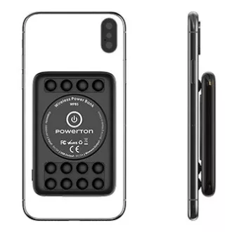 Powerton, power bank s bežičnim punjenjem, Li-Pol, 5V, punjenje telefona/tableta, WBP5, 5000mAh, vakuumske čašice za pričvršćivanje kt Powerton, power bank s bežičnim punjenjem, Li-Pol, 5V, punjenje telefona/tableta, WBP5, 5000mAh, vakuumske čašice za pričvršćivanje kt