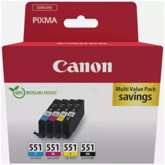 Canon CLI-551 (6509B015) - tinta, black + color (crna + šarena)