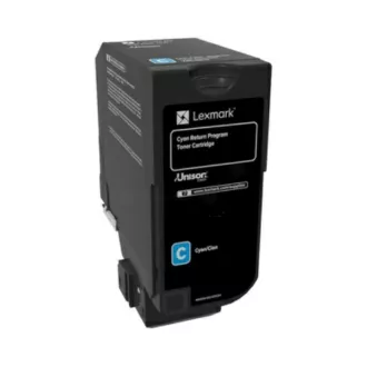 Lexmark 74C2HCE - toner, cyan (azurni)