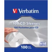 Papirnate kutije za CD diskove 1 kom CD, papir, bijeli, s prozorom, Verbatim, 100 kom