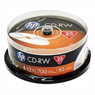 HP CD-RW, CWE00019-3, 69313, 25 komada, 700MB, 4-12x, 80min., 12cm, bez mogućnosti printanja, kutija za kolače, za arhiviranje podataka