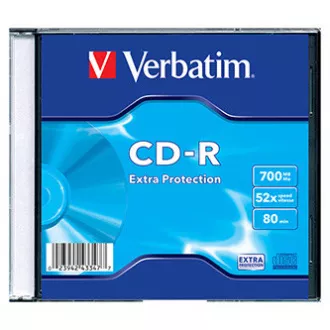 Verbatim CD-R, 43347, DataLife, 1-pack, 700MB, Extra Protection, 52x, 80min., tanka kutija, za arhiviranje podataka