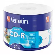Verbatim CD-R, 43794, Inkjet Printable, 50 komada, 700 MB, 50x, 80 min., 12 cm, omot, za arhiviranje podataka
