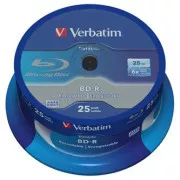 Verbatim BD-R, jednoslojni 25 GB, osovina, 43837, 6x, 25 komada
