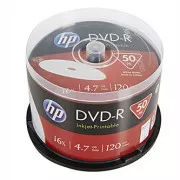 HP DVD-R, Printable, DME00025WIP-3, 4.7GB, 16x, spindle, 50-paket, 12cm, za arhiviranje podataka