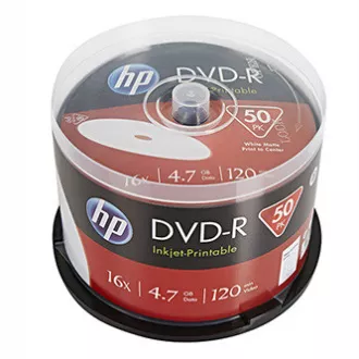 HP DVD-R, Printable, DME00025WIP-3, 4.7GB, 16x, spindle, 50-paket, 12cm, za arhiviranje podataka