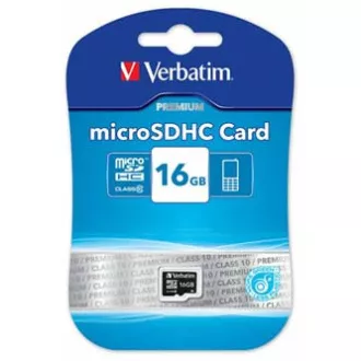 Verbatim memorijska kartica Micro Secure Digital Card Premium, 16 GB, micro SDHC, 44010, UHS-I U1 (klasa 10) Verbatim memorijska kartica Micro Secure Digital Card Premium, 16 GB, micro SDHC, 44010, UHS-I U1 (klasa 10)