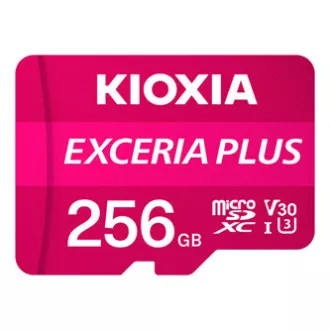 Kioxia memorijska kartica Exceria Plus (M303), 256 GB, microSDXC, LMPL1M256GG2, UHS-I U3 (klasa 10), NA AKCIJI