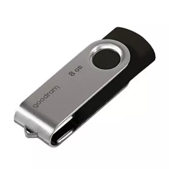Goodram USB flash disk, USB 2.0, 8GB, UTS2, crni, UTS2-0080K0R11, USB A, s rotirajućim poklopcem