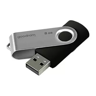 Goodram USB flash disk, USB 2.0, 8GB, UTS2, crni, UTS2-0080K0R11, USB A, s rotirajućim poklopcem
