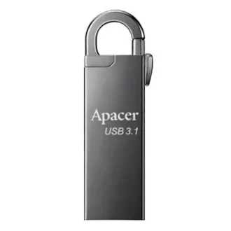 Apacer USB flash pogon, USB 3.0, 16 GB, AH15A, srebrni, AP16GAH15AA-1, USB A, s karabinerom, PRETPRODAJA