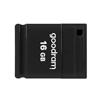 Goodram USB flash disk, USB 2.0, 16GB, UPI2, crni, UPI2-0160K0R11, USB A, s poklopcem