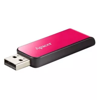 Apacer USB flash pogon, USB 2.0, 32 GB, AH334, ružičasti, AP32GAH334P-1, USB A, s uvlačivim konektorom, PRETPRODAJA