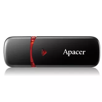 Apacer USB flash disk, USB 2.0, 32GB, AH333, crni, AP32GAH333B-1, USB A, s poklopcem