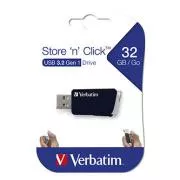 Verbatim USB flash pogon, USB 3.0, 32 GB, Store N Click, crni, 49307, USB A, s uvlačivim priključkom