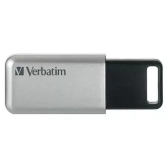 Verbatim USB flash pogon, USB 3.0, 64 GB, Secure Pro, srebrni, 98666, USB A, AES 256-bitna enkripcija, s uvlačivim konektorom Verbatim USB flash pogon, USB 3.0, 64 GB, Secure Pro, srebrni, 98666, USB A, AES 256-bitna enkripcija, s uvlačivim konektorom