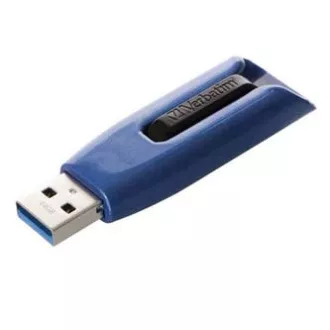 Verbatim USB flash pogon, USB 3.0, 64GB, V3 MAX, Store N Go, plavi, 49807, USB A, s uvlačivim konektorom Verbatim USB flash pogon, USB 3.0, 64GB, V3 MAX, Store N Go, plavi, 49807, USB A, s uvlačivim konektorom