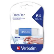 Verbatim USB flash pogon, USB 2.0, 64GB, DataBar, plavi, 49455, za arhiviranje podataka