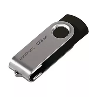 Goodram USB flash disk, USB 2.0, 128GB, UTS2, crni, UTS2-1280K0R11, USB A, s rotirajućim poklopcem