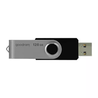 Goodram USB flash disk, USB 2.0, 128GB, UTS2, crni, UTS2-1280K0R11, USB A, s rotirajućim poklopcem