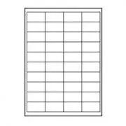Etikete s logotipom 48,5 mm x 25,4 mm, A4, mat, bijele, 44 etikete, 140 g/m2, pakiranje od 25, za inkjet i laserske pisače
