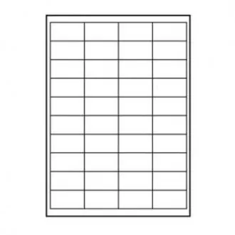 Etikete s logotipom 48,5 mm x 25,4 mm, A4, mat, bijele, 44 etikete, 140 g/m2, pakiranje od 25, za inkjet i laserske pisače