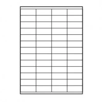 Naljepnice s logotipom 52,5 mm x 21,2 mm, A4, mat, bijele, 56 naljepnica, 140 g/m2, paket od 25, za inkjet i laserske pisače