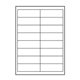 Naljepnice s logotipom 99,1 mm x 34 mm, A4, mat, bijele, 16 naljepnica, 140 g/m2, paket od 10 komada, za inkjet i laserske pisače