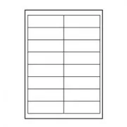 Naljepnice s logotipom 99,1 mm x 34 mm, A4, mat, bijele, 16 naljepnica, 140 g/m2, paket od 25, za inkjet i laserske pisače