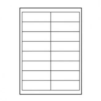 Naljepnice s logotipom 99,1 mm x 34 mm, A4, mat, bijele, 16 naljepnica, 140 g/m2, paket od 25, za inkjet i laserske pisače
