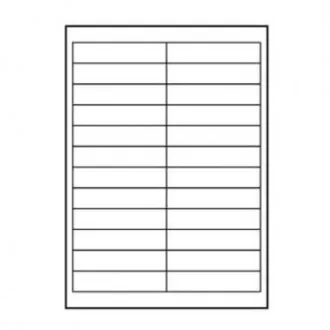 Naljepnice s logotipom 100 mm x 23 mm, A4, mat, bijele, 24 naljepnice, 140 g/m2, paket od 10 komada, za inkjet i laserske pisače