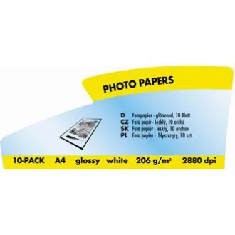 Logo 15015, foto papir, sjajni, bijeli, A4, 210 g/m2, 2880 dpi, 10 kom, inkjet