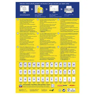 Avery Zweckform etikete 38 x 21,2 mm, A4, bijele, 65 etiketa, pakirano 100 kom., 3666, za laserske i inkjet pisače, kopirne uređaje